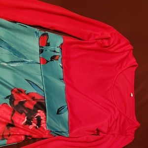 red dress with turquoise